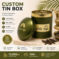 Boîtes en métal rondes miniatures personnalisées de qualité alimentaire pour café, thé et autres boissons, avec bouchons intérieurs et couvercles inclus, matériaux recyclés