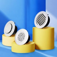 En stock, grille de ventilation circulaire pour plafond HVAC, grille de ventilation en ABS, grille de ventilation en plastique réglable