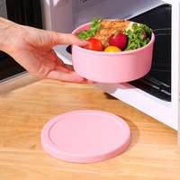 LifeTop Récipients de stockage des aliments en silicone ronds/rectangulaires Récipient à lunch avec couvercles Récipients de préparation de repas Boîtes à lunch Bento