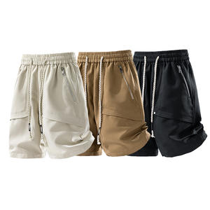 Pantalones cortos multibolsillos delgados con logo personalizado para hombre, holgados, de talla grande, impermeables, de secado rápido, transpirables y frescos para el verano. - Product Image 1