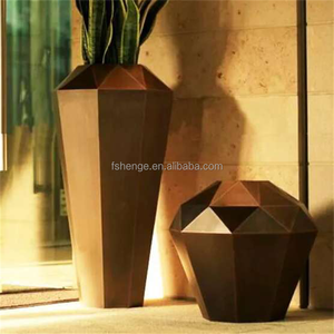 <span class=keywords><strong>Maceta</strong></span> de metal cromado plateado de acero inoxidable de gran tamaño de alta calidad para Decoración - Product Image 4