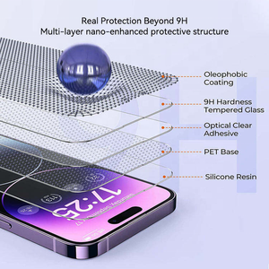 FILMSIR 3D Radian 9H Dureza Anti Shock Protector de pantalla de vidrio templado para iPhone 14 15 16 17 Pro Max Plus Air Película protectora - Product Image 5