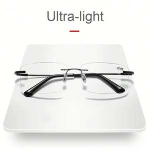 Gafas de Lectura Fotocromáticas Multifocales Progresivas Anti-Luz Azul Sin Montura para Hombre, Moda 2025 - Product Image 4