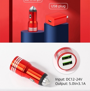 Set Regalo Promozionale Aziendale di Lusso: Power Bank Rosso Personalizzato <span class=keywords><strong>da</strong></span> 10000mAh e Caricabatterie per Auto Type-C con Cavo di Ricarica Portatile - Product Image 2