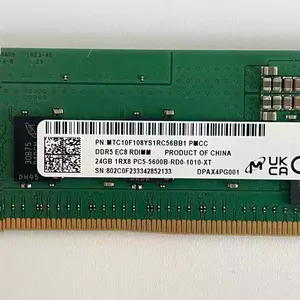 หน่วยความจำเซิร์ฟเวอร์ DDR5 24GB/32GB/64GB/96GB 4800/5600/6400MHz ECC RDIMM รับประกัน 3 ปี ผลิตในจีน หน่วยความจำเซิร์ฟเวอร์ Micron DDR5 S - Product Image 5