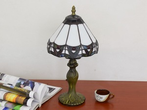 Tiffani Style Small Table <strong>Lamp</strong> Nordic Hotel Bar Bedroom Bedside Flexible AC <strong>Stained</strong> <strong>Glass</strong> <strong>Shades</strong> E26 Eco-Friendly Desk Lights - Product Image 6