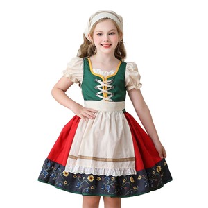 Costume de cosplay de fille de la campagne bavaroise traditionnelle d'Halloween, Oktoberfest, Sweetie Inga, robe de demoiselle d'honneur, RKHC-007 - Product Image 4