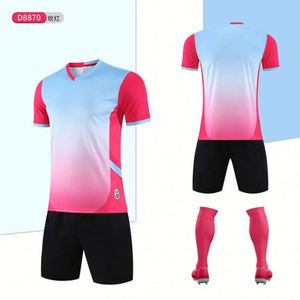 Uniforme de Fútbol de Talla Grande para Entrenamiento Deportivo, Manga Corta, Ropa de Equipo, Gran Oferta, Rojo, 100% Poliéster, Secado Rápido, Transpirable - Product Image 1