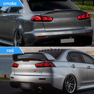 Hcmotionz <span class=keywords><strong>ไฟ</strong></span><span class=keywords><strong>ท้าย</strong></span> LED สำหรับ Mitsubishi <span class=keywords><strong>Lancer</strong></span> 2008-2017 EVO X smok/ Red โคมไฟหลังประกอบ DRL Start-up ใหม่ - Product Image 2