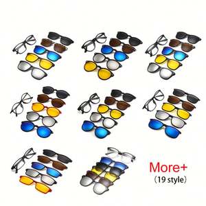 Lunettes de vue polarisées 5 en 1 pour hommes et femmes avec étui UV400, monture ultra-légère TR90, clip magnétique pour lunettes de soleil - Product Image 6