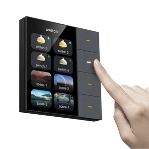 2025 Tuya Smart Home 4-Channel Smart <b>Switch</b> Dimmer PC Control for Hotel Use 8 Scene Touch for Lights 4 Dimming Lights 4 Curtains - Product Image 1