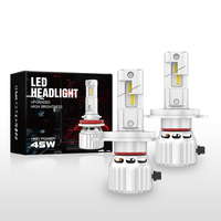 Ampoule de phare LED LANSEKO H4 H19 H13 9007 avec puce LED GC-7535 45W 10000LM autour de tube en cuivre PCB pour phare LED H4 12V 24V