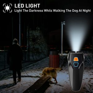 Repelente Ultrasónico de Ladridos para Perros con <span class=keywords><strong>2</strong></span> Modos, Dispositivo Electrónico Portátil de Entrenamiento para Mascotas con Luz LED - Product Image 2