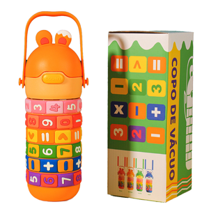 430ML enfant bouteille d'eau sangle éducative mignon lapin en acier inoxydable flacon à vide nouvel étudiant Thermos tasse pour <span class=keywords><strong>les</strong></span> mathématiques des enfants - Product Image 4