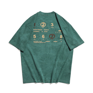 T-shirt à manches courtes rétro américain pour dropshipping – Nouveau style d'été imprimé décontracté – Confortable à demi-manches - Product Image 3
