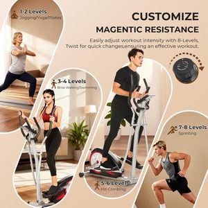 Appareil de fitness elliptique magnétique CRYSTAL SJ2880 pour la maison, équipement de <span class=keywords><strong>gym</strong></span>, cadre en acier de 60 mm, capacité de charge maximale de 150 kg - Product Image 3
