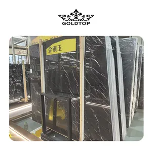 Goldtop OEM/ODM Marmor Modern design Brown Marmore with white river vein Chinese Saint Laurent Gorgeous decorative Marble slabs
