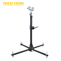 Support de haut-parleur en treillis noir et argenté pour Line Array, réglable en hauteur jusqu'à 5,5 m, capacité de charge de 150 kg, certifié TUV CE pour événements scéniques