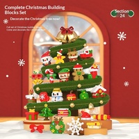 Nuevos Productos Transfronterizos: Set de Regalo de Bloques de Construcción Sorpresa de Cuenta Regresiva de 24 Días para Navidad, Juguetes de Construcción Navideña con Partículas Pequeñas