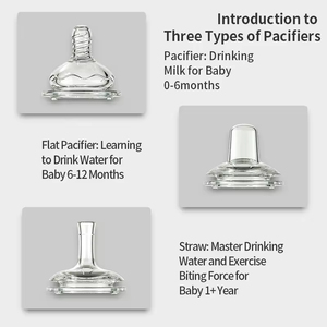 Vente en gros de sucettes sans BPA, trois types de sucettes, biberon pour nouveau-né en PP avec poignées, anti-<span class=keywords><strong>colique</strong></span>, transparent, 300 ml, biberon pour bébé - Product Image 6