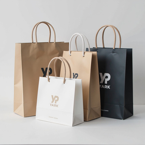 Sac en papier kraft personnalisé biodégradable avec poignée pour vêtements, chaussures, cadeaux, plats à emporter et courses - Product Image 4