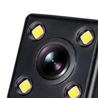 Caméra de recul carrée CCD pour voiture, 8 LED, vision nocturne 120 degrés, aide au stationnement