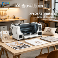 Impresora DTF KECAI Nueva A3 A3+ de 30 33 cm para Transferencia de Película PET y Vinilo, Máquina de Polvo Vibratorio, Impresora Digital Dual XP600 DTF para Camisetas