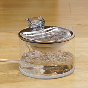 New Glass Pet Water <b>Fountain</b> FT600 Electric Automatic Circulating For Dogs And Cats Detachable Transparent Design - Product Image 3
