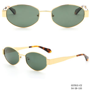 GS7015メタルオーバルデザイントレンドサングラス偏光UV400デザインサングラス - Product Image 2