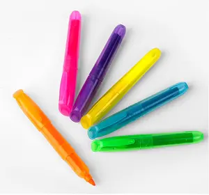 6 색 슈퍼 소프트 부드럽고 튼튼한 형광펜 원장 펜 학생 마커
