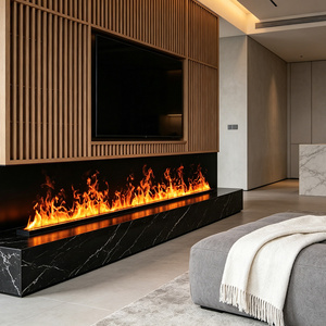 Caminetto Elettrico Inno-Fire da 72 Pollici con Fiamma 3D Decorativa, Effetto Montagna, Regolabile per Più Camere da Letto - Product Image 1