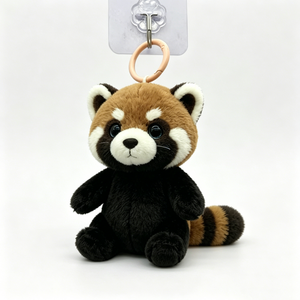 Custom Red panda plush keychain, <b>Mini</b> red panda stuffed animal <b>keyring</b>, Cute red panda plush bag charm - Product Image 2