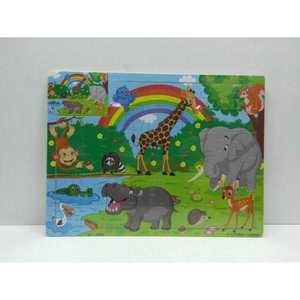 Giocattolo di carta educativo Puzzle personalizzabile della giungla animale per imparare il Logo fai da te e la personalizzazione delle dimensioni