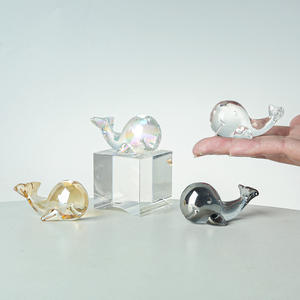 Figurine en boule de cristal en verre soufflé à la main, écologique et poli, pour la décoration intérieure, cadeau de collection pour la fête des mères et les anniversaires - Product Image 2