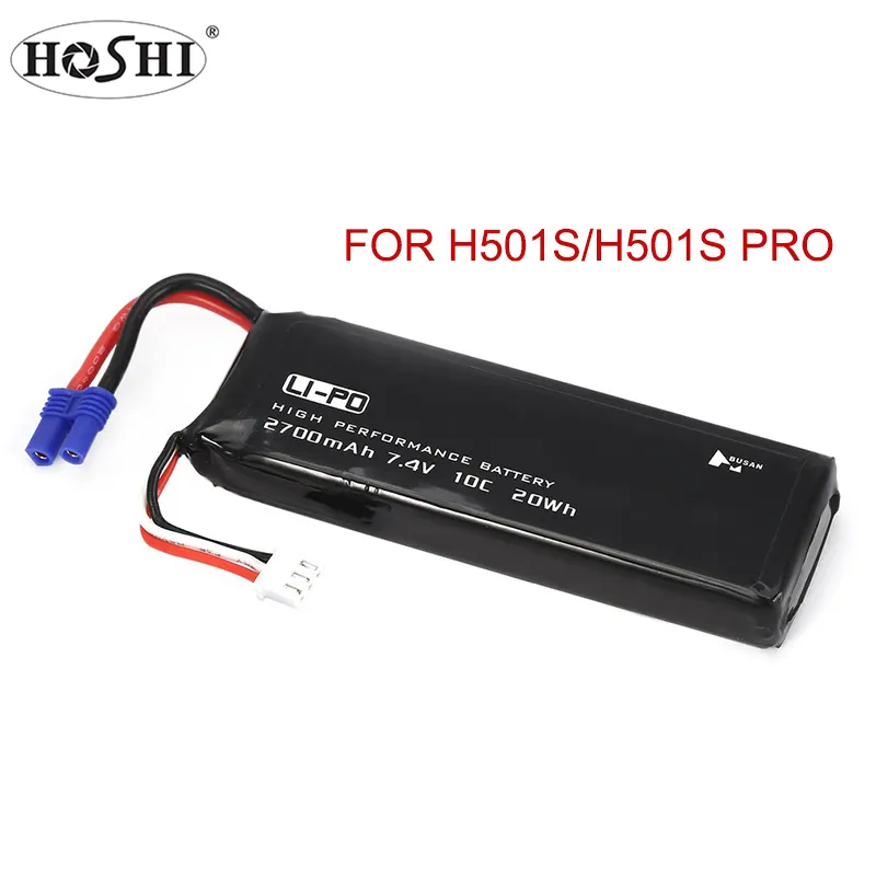 HOSHI Hubsan H501S Lipo Battery 7.4V 2700mah 10C Battery For Hubsan H501S H501S PRO X4 H501C RC Quadcopter Drone Parts Wholesale