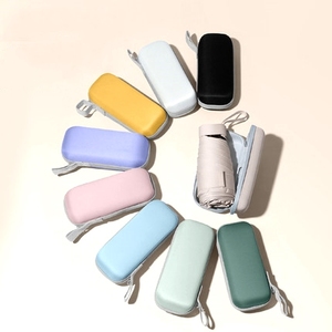 Parapluie pliant portable mini 6K personnalisé pour femme, format capsule, coloré, pour randonnée, voyage en extérieur, cadeau avec étui pour filles - Product Image 1