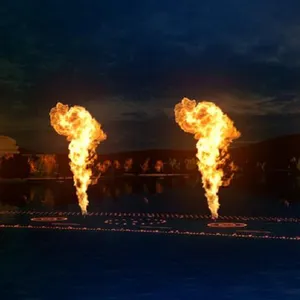Dubai küresel köy dekoratif göl dans yangın su çeşmesi