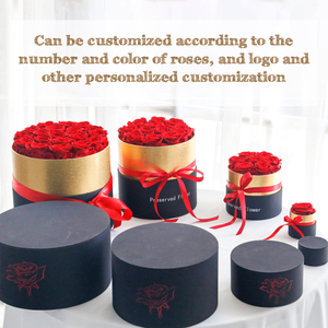 Bunga mawar yang diawetkan dapat disesuaikan pabrik hadiah mawar abadi Hari Valentine untuk kotak mawar Hari Ibu - Product Image 3