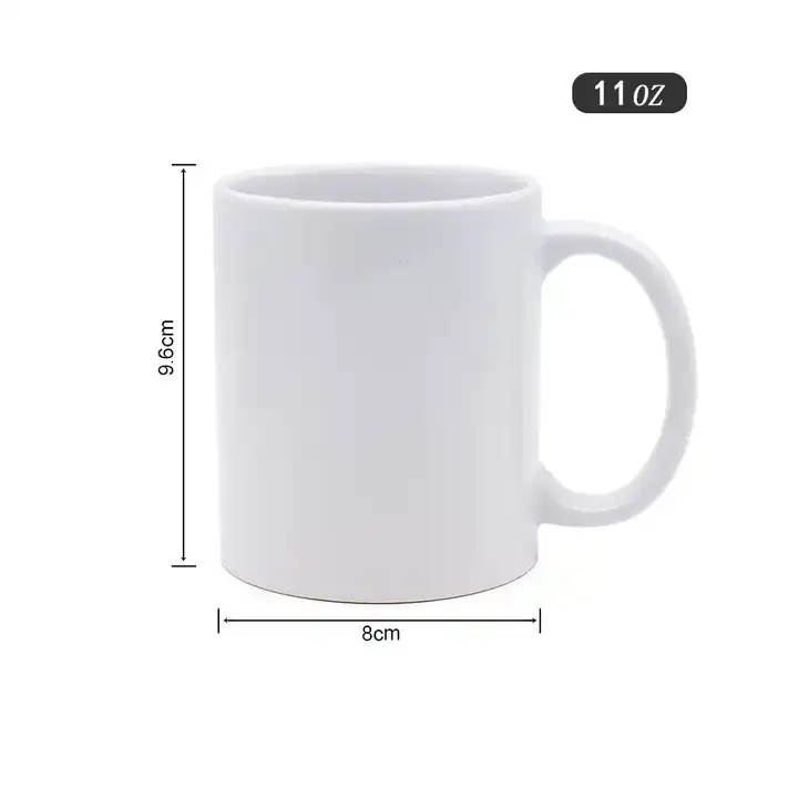 11oz 150z pour l'impression tasse vierge en porcelaine de sublimation de café par transfert de chaleur personnalisé stockée en céramique avec logo