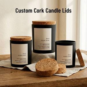 Vietnam WeWood Custom Eco-friendly Natural Cork Candle Lid Tapered Cork <b>Stopper</b> Jar Cover for Scented Candle Packaging - Product Image 1