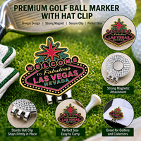 Marcador de Pelota de Golf de Aleación de Zinc en Stock, Marcador Metálico para Gorra, Listo para Enviar, Venta al por Mayor, Regalo para Golfistas, Múltiples Diseños, a Granel