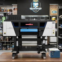Imprimante DTF UV Kingjet nouvelle génération 60 cm Dual XP600 avec double tête d'impression et film AB, garantie 1 an, imprimante DTF UV UVDTF