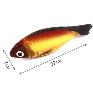 Explosión Venta caliente gato mascota juguetes de peluche simulación pescado hierba gatera mariscos pescado masticar mordedura burlas suministros para gatos - Product Image 4