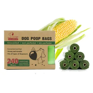 pet poop waste disposal bag poo pop bag cornstarch poop bag for dog biodegradable compostable degradable dog poop