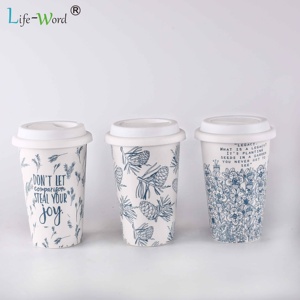 2025 New arrivals thấp <span class=keywords><strong>moq</strong></span> Matte trắng sứ cốc lấy đi 15OZ 450ml cà phê gốm du lịch cup - Product Image 4