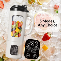 Mixeur sans fil multifonction portable, rechargeable par USB, avec poignée, pour les voyages et le fitness en extérieur