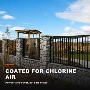 Anti Climb Marine Grade Steel Pool Safety <b>Fencing</b> Panels Weatherproof Pool Enclosure <b>for</b> Coastal Villa Construction - Product Image 2