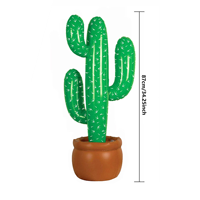 Cactus gonflable en PVC de 34 pouces, plante verte réaliste pour la décoration intérieure et extérieure, accessoires de festival, décoration de cour