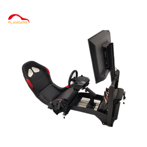Cockpit de simulateur de course de haute qualité avec siège inclinable pour support de moniteur Compatible avec Fanatec G25 G27 TV Cockpit 55 - Product Image 4