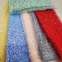 Tissu de Robe de Mariée du Fabricant : Broderie de Perles, Maille Géométrique et Paillettes pour Robes et Costumes